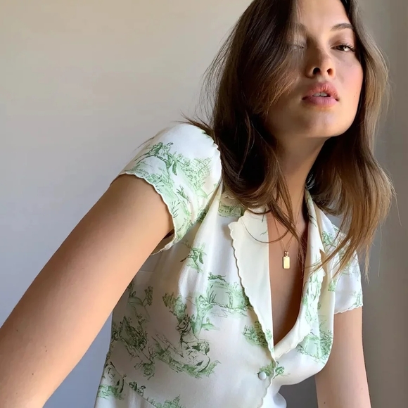 aritzia sunday best vida dress coconut and green dill - Picture 2 of 3